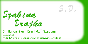 szabina drajko business card